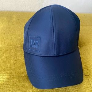 Ivy Park Navy Blue Satin, backless hat